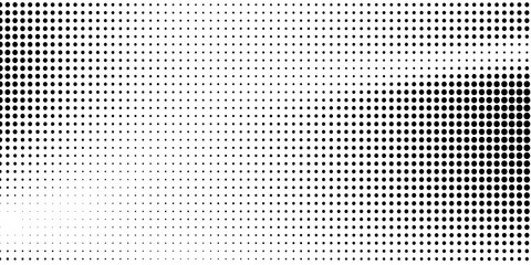 Dotted halftone gradient texture. Fading polka dot background. Repeated dots gradation pattern background. Black vanishing comic pop art overlay backdrop. Halftone raster effect wallpaper. Vector