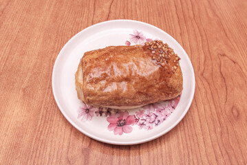 Crispy puff pastry Neapolitan pastries with a generous layer of artisan dulce de leche and grated coconut