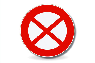 Obraz premium No parking sign isolated on white background, a symbol of parking restriction