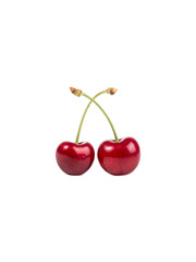 cherries on a white background