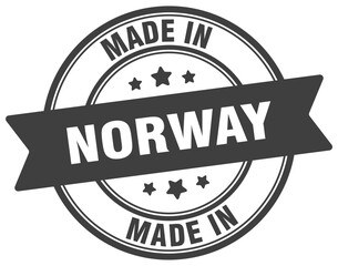 Made in Norway round sign. Made in Norway stamp.