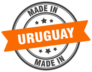 Made in Uruguay round sign. Made in Uruguay stamp.