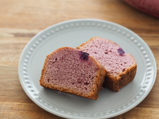 紫色のパウンドケーキ