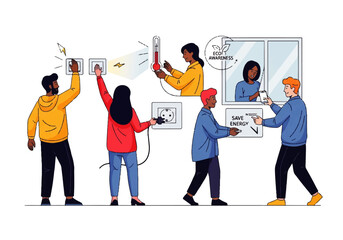 Promoting Energy Conservation Saving Electricity and Reducing Waste