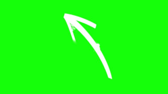 Animated White Arrow Up Icon Animation isolated on Transparent Background.