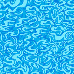 Colorful blue abstract pattern featuring swirling shapes and lines in a vibrant design perfect for backgrounds and decoration