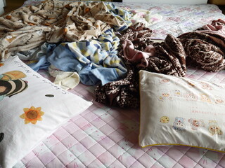 朝起きたばかりの布団