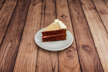Individual Carrot Cake: Personal servings with a dusting of cinnamon upon serving