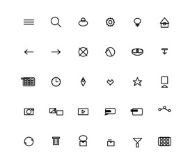 UI Icons 30 Premium Outline Vector Set – Modern Interface Symbols, Clean Web Elements, and Professional App Design Pack
