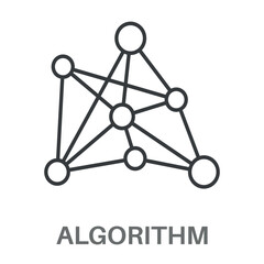Algorithm Outline Concept Simple Style Design Vector