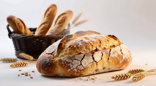 Un surtido de panes artesanales y de panadería