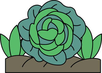 Obraz premium A flower with a stem and leaves