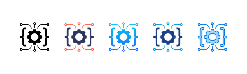 Obraz premium CRM API Consistent and versatile vector icons illustrating essential concepts in various styles