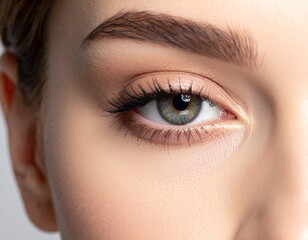 Obraz premium Freckled Woman with Eyes Closed in Peaceful Contemplation 目を閉じて静かに心を落ち着けるそばかすの女性