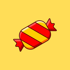 Candy Vector Icon Illustration On Isolated Background.	