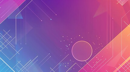 Elevate Your PPT with Gradient Color Geometric Space Backgrounds