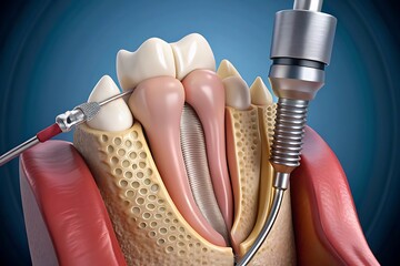 Periodontal Scaling and Root Planing. Oral hygiene and conventional periodontal therapy. Medically accurate of human teeth cleaning treatment.