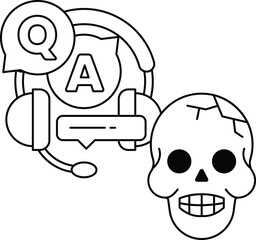 A skull with a skull on it