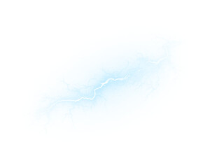 Realistic 3D lightning flash on transparent background. Dynamic electric energy arcs across the scene, symbolizing strength and illumination. PNG
