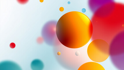 Vibrant Colorful Spheres on White Background
