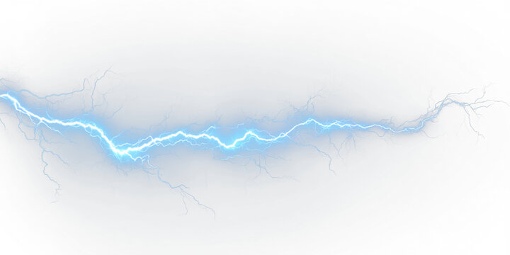 Abstract blue lightning lines twist through darkness. Glowing energy veins pulse with light. Ideal for tech, sci-fi, or power surge visuals. PNG