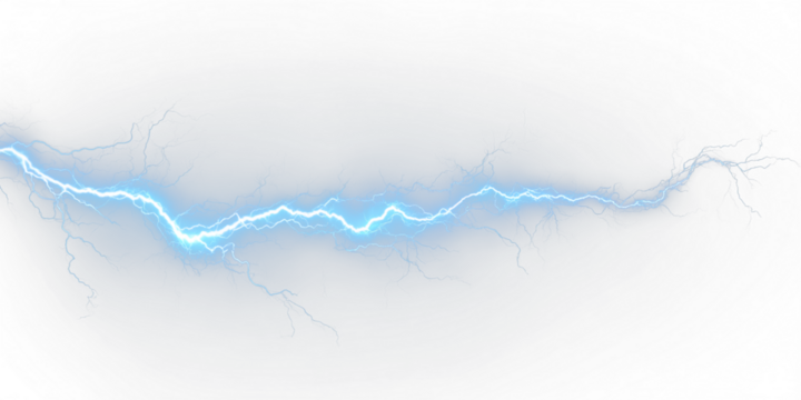 Abstract blue lightning lines twist through darkness. Glowing energy veins pulse with light. Ideal for tech, sci-fi, or power surge visuals. PNG