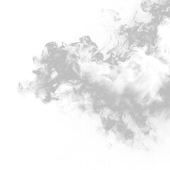 Soft grey smoke drifts slowly in abstract waves, creating a calm and mystical effect. Ideal for fantasy, magical, or atmospheric visuals. Transparent background ready. PNG