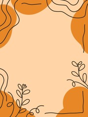 simple abstract  frame empty space center for background, card, poster, ora design