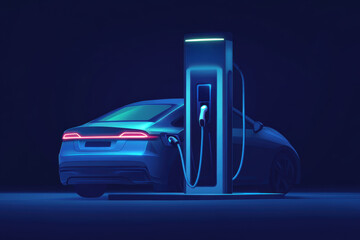 Electric vehicle charging station promotes eco-friendly transportation solutions with modern design