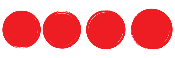 Yellow circle grunge shapes on a white background. Round brush painted circle brush stamps vector illustration of orange and yellow melon on white background