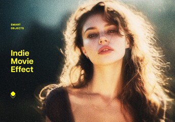 Indie Movie Photo Effect Mockup