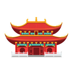 Traditional Chinese Temple for Lunar New Year Celebration