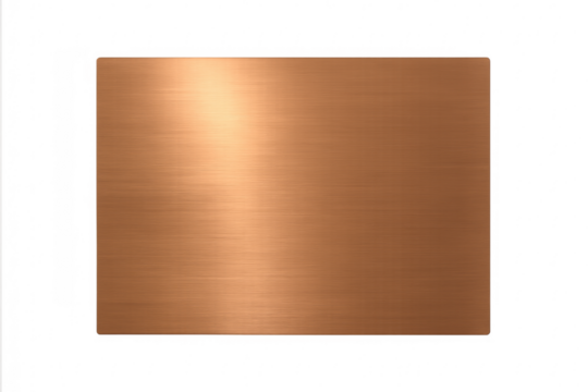 Brushed metallic copper plate with shiny texture - Powered by Adobe