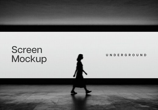 Underground Wall Screen Mockup