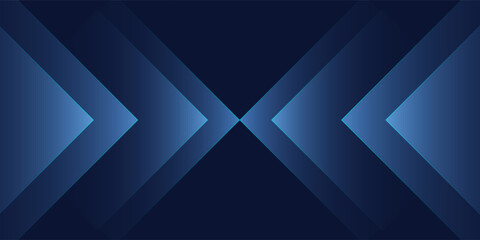 Dynamic convergence of geometric blue arrowheads for sleek digital background, highlighting symmetrical precision with a luminous depth and a modern, technological aesthetic