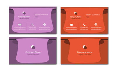 Simple design business card template with shape design. Visiting card for personal or business use.