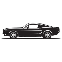 Obraz premium Classic muscle car vector illustration on white background isolated design