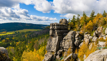 Panoramiczny widok z Gór Stołowych 2025