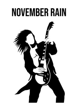 the november rain iconic band with guitar men