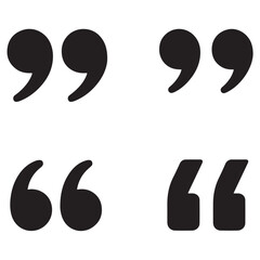 quote mark. Quotes icon set. Quote symbol vector.