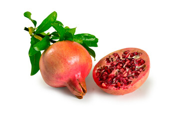 Melograno fondo bianco
