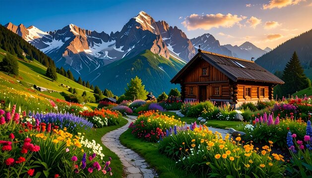 swiss alpine meadow