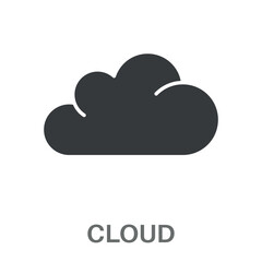 Cloud Simple Style Glyph Design Vector 