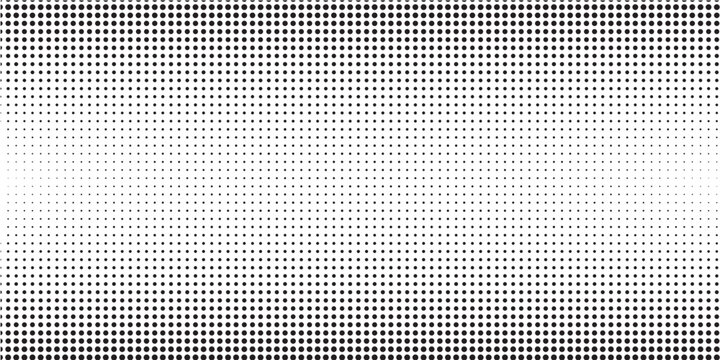 Halftone gradient. Dotted gradient, smooth dots spraying and halftones dot background seamless horizontal geometric pattern vector template set modern circle background modern