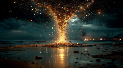 Hourglass Sky of Dreams — Galaxies Flowing Like Starlit Sand