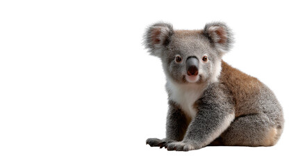 Koala Cub's Curious Gaze: A captivating portrait of a charming koala cub gazing intently, its innocent eyes filled with curiosity.