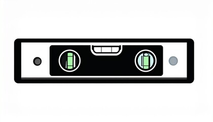 Fototapeta premium A detailed vector illustration of a construction spirit level, an essential tool for accuracy and balance in building and renovation