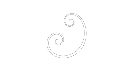 Fototapeta premium Delicate double spiral design conveys elegance, flow, and minimalist graphical concept