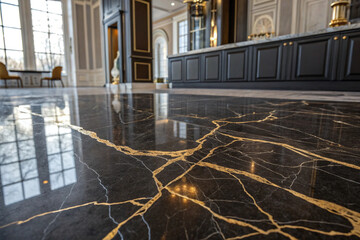 Elegant Interior Design Luxury Marble Flooring and Modern Architecture