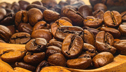 Texture of coffee beans